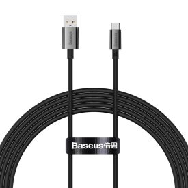 Baseus Superior USB-A - USB-C Kábel - 1.5m 6A 100W - Fekete Baseus Superior USB-A - USB-C Kábel - 1.5m 6A 100W - Fekete