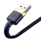 Baseus Cafule USB-A - Lightning Kábel - 1m 2.4A - Sötétkék-Arany