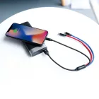 Baseus 3in1 Three Primary Colors USB - USB-C + micro + Lightning Kábel - 0.3m 3.5A
