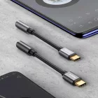Baseus L54 Audio Adapter - USB-C - 3.5mm Mini Jack - DAC - Szürke