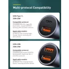 Baseus Golden Contactor Pro Autós Töltő 40W - 2x USB - Szürke