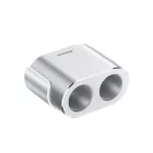Baseus Autós Töltő + Szivargyújtó Elosztó - 2xUSB - 3,1A - 100W - Ezüst
