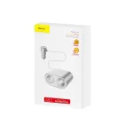 Baseus Autós Töltő + Szivargyújtó Elosztó - 2xUSB - 3,1A - 100W - Ezüst