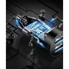 Baseus Autós Töltő + Szivargyújtó Elosztó - 2xUSB - 3,1A - 100W - Ezüst