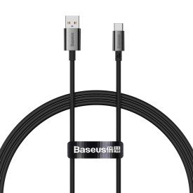Baseus Superior USB-A - USB-C Kábel - 2m 6A 100W - Fekete Baseus Superior USB-A - USB-C Kábel - 2m 6A 100W - Fekete