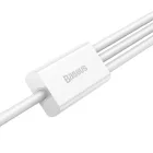 Baseus 3in1 Superior USB-A - USB-C + Lightning + micro Kábel - 1m 3.5A - Fehér