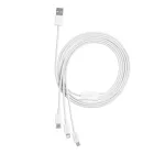 Baseus 3in1 Superior USB-A - USB-C + Lightning + micro Kábel - 1m 3.5A - Fehér