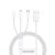 Baseus 3in1 Superior USB-A - USB-C + Lightning + micro Kábel - 0.5m 3.5A - Fehér