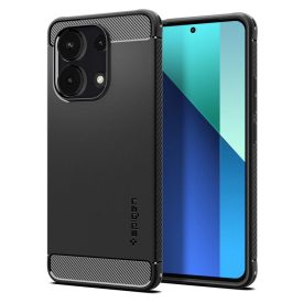 Xiaomi Redmi Note 13 4G / LTE Tok - Spigen Rugged Armor Tok - Fekete   Xiaomi Redmi Note 13 4G / LTE Tok - Spigen Rugged Armor Tok - Fekete