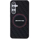 Samsung Galaxy S24+ Plus Tok - AMG Silicone Carbon Pattern MagSafe - Fekete