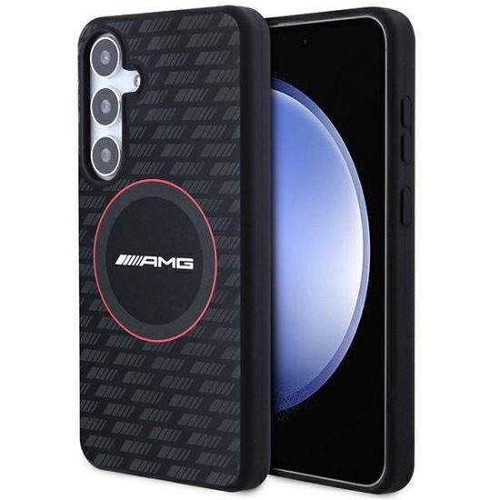 Samsung Galaxy S24 Tok - AMG Silicone Carbon Pattern MagSafe - Fekete