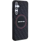 Samsung Galaxy S24 Tok - AMG Silicone Carbon Pattern MagSafe - Fekete