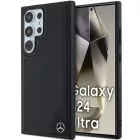 Samsung Galaxy S24 Ultra Tok - Mercedes Leather Degraved Line MagSafe - Fekete