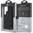 Samsung Galaxy S24 Ultra Tok - Mercedes Leather Degraved Line MagSafe - Fekete