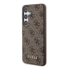 Samsung Galaxy S24 Tok - Guess 4G Metal Gold Logo - Barna