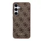Samsung Galaxy S24 Tok - Guess 4G Metal Gold Logo - Barna