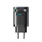 Joyroom JR-TCL02 GaN Hálózati Töltő 65W - USB-A + USB-C + USB-C Kábel - Fekete