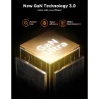 Joyroom JR-TCL02 GaN Hálózati Töltő 65W - USB-A + USB-C + USB-C Kábel - Fekete