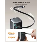 Joyroom JR-TCL02 GaN Hálózati Töltő 65W - USB-A + USB-C + USB-C Kábel - Fekete