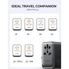 Joyroom JR-TCW02 Utazó Adapter 65W - EU / US / UK / JP / AU / CN - Fekete