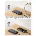 Joyroom JR-PBF15 CCC Power Bank 10000mAh 22.5W - 2x USB-A + USB-C - Fekete