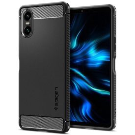 Sony Xperia 10 VI Tok - Spigen Rugged Armor - Fekete Sony Xperia 10 VI Tok - Spigen Rugged Armor - Fekete