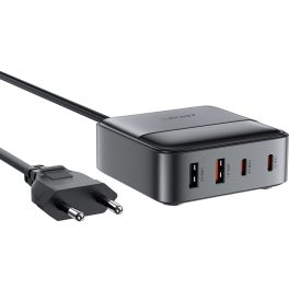 Acefast Z6 GaN Hálózati Töltő 65W - 2x USB-A + 2x USB-C - Fekete   Acefast Z6 GaN Hálózati Töltő 65W - 2x USB-A + 2x USB-C - Fekete