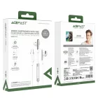 Acefast L3 Vezetékes Fühallgató USB-C Csatlakozóval és Mikrofonnal - Fehér