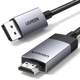 Ugreen DisplayPort - HDMI Kábel - 4K 60Hz 3m - Szürke Ugreen DisplayPort - HDMI Kábel - 4K 60Hz 3m - Szürke