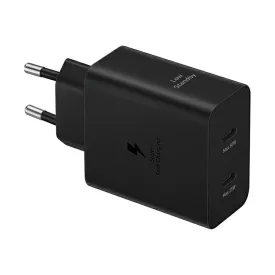   Samsung Hálózati Töltő Duo 50W - 2x USB-C + C-C Kábel - Fekete