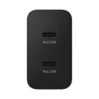 Samsung Hálózati Töltő Duo 50W - 2x USB-C + C-C Kábel - Fekete