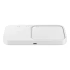 Samsung Wireless Charger Duo Induktív Töltő 15W - Hálózati Töltővel és Kábellel - Fehér