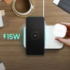 Samsung Wireless Charger Duo Induktív Töltő 15W - Hálózati Töltővel és Kábellel - Fehér