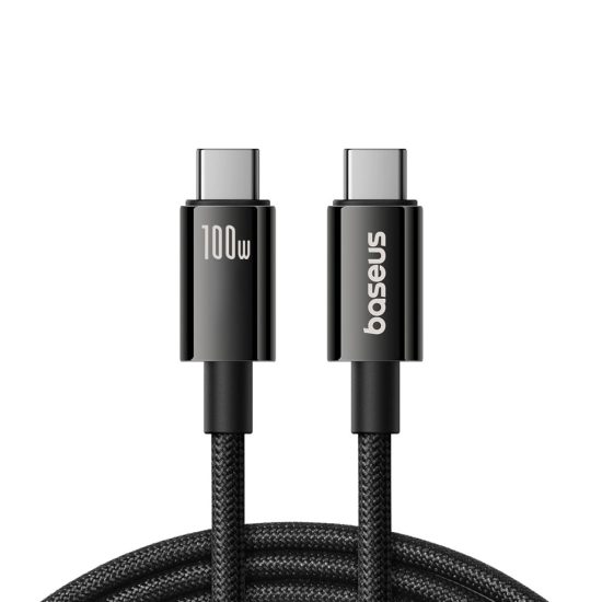 Baseus Tungsten Gold USB-C - USB-C 3.2 Kábel - 1.5m 100W 4K 60Hz - Fekete
