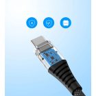 Choetech USB-C - USB-C Mágneses Kábel - 1.8m 240W PD3.1 - Fekete