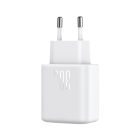 Joyroom JR-TCF24 Hálózati Töltő 30W - USB-C + 1m C-C Kábel - Fehér