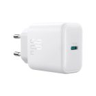 Joyroom JR-TCF24 Hálózati Töltő 30W - USB-C + 1m C-C Kábel - Fehér