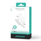 Joyroom JR-TCF24 Hálózati Töltő 30W - USB-C + 1m C-C Kábel - Fehér