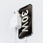 Joyroom JR-TCF24 Hálózati Töltő 30W - USB-C + 1m C-C Kábel - Fehér