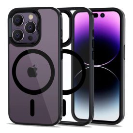   iPhone 14 Pro Max Tok - Tech-Protect MagMat MagSafe - Átlátszó-Fekete