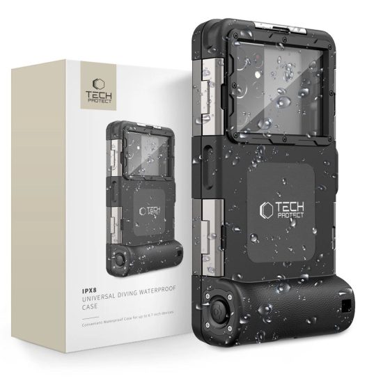Tech-Protect Vízálló Telefontok 4.7-6.7" IPX8 - Fekete