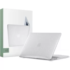   MacBook Air 13" M2 / M3 / M4 (2022-2025) Tok - Tech-Protect SmartShell - Átlátszó-Csillogó