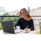 MacBook Air 13" M2 / M3 / M4 (2022-2025) Tok - Tech-Protect SmartShell - Átlátszó-Csillogó