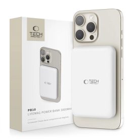 Tech-Protect LifeMag PB10 MagSafe Powerbank - 5000mAh 15W USB-C - Fehér   Tech-Protect LifeMag PB10 MagSafe Powerbank - 5000mAh 15W USB-C - Fehér