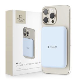 Tech-Protect LifeMag PB10 MagSafe Powerbank - 5000mAh 15W USB-C - Kék   Tech-Protect LifeMag PB10 MagSafe Powerbank - 5000mAh 15W USB-C - Kék