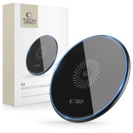 Tech-Protect QI15W-C1 15W Indukciós Töltő - Fekete Tech-Protect QI15W-C1 15W Indukciós Töltő - Fekete