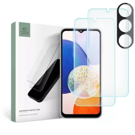   Samsung Galaxy A14 4G / 5G Kijelzővédő és Kameravédő Üvegfólia Készlet - Tech-Protect Supreme Set