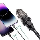 Tech-Protect CC45W Autós Töltő 45W - USB-A + USB-C - Fekete