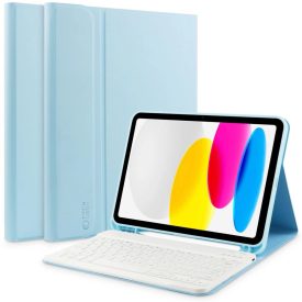   iPad 10.9" (2022) / 11" (2025) Tok - Tech-Protect SC Ceruzatartóval és Angol Billentyűzettel - Kék