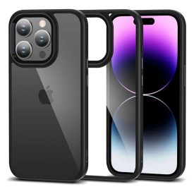 iPhone 15 Pro Tok - Tech-Protect MagMat - Átlátszó-Fekete iPhone 15 Pro Tok - Tech-Protect MagMat - Átlátszó-Fekete